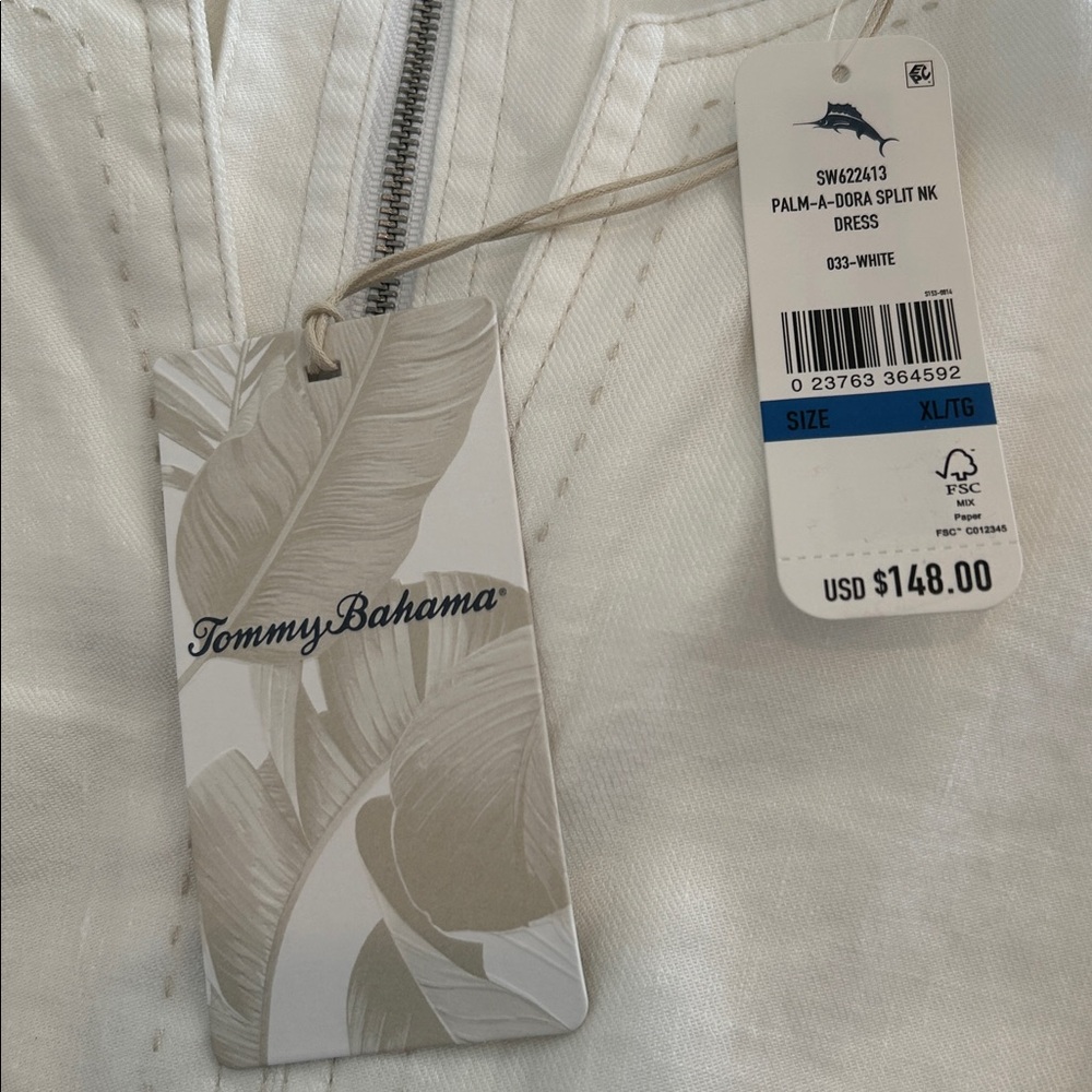 TOMMY BAHAMA Palm-A-Dora Split-Neck Sheath Dress - Picture 14 of 15